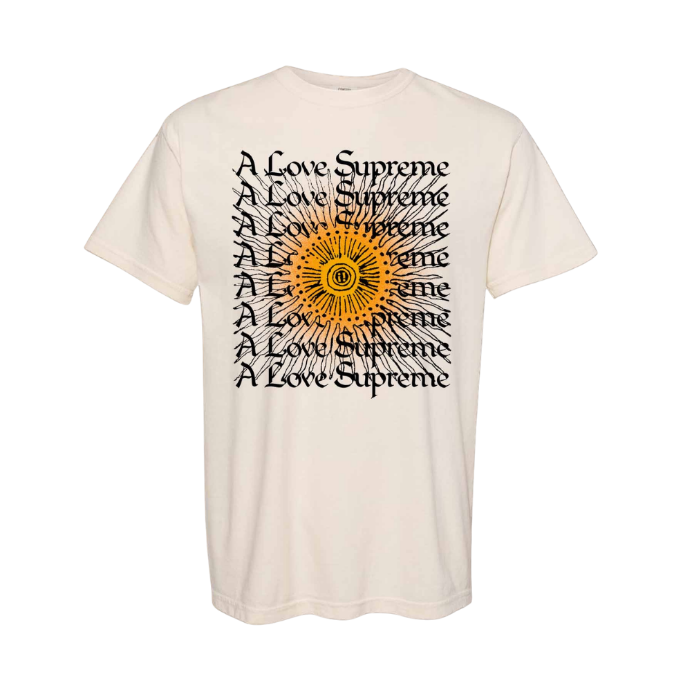 John Coltrane - A Love Supreme Chant T-Shirt - Vintage White