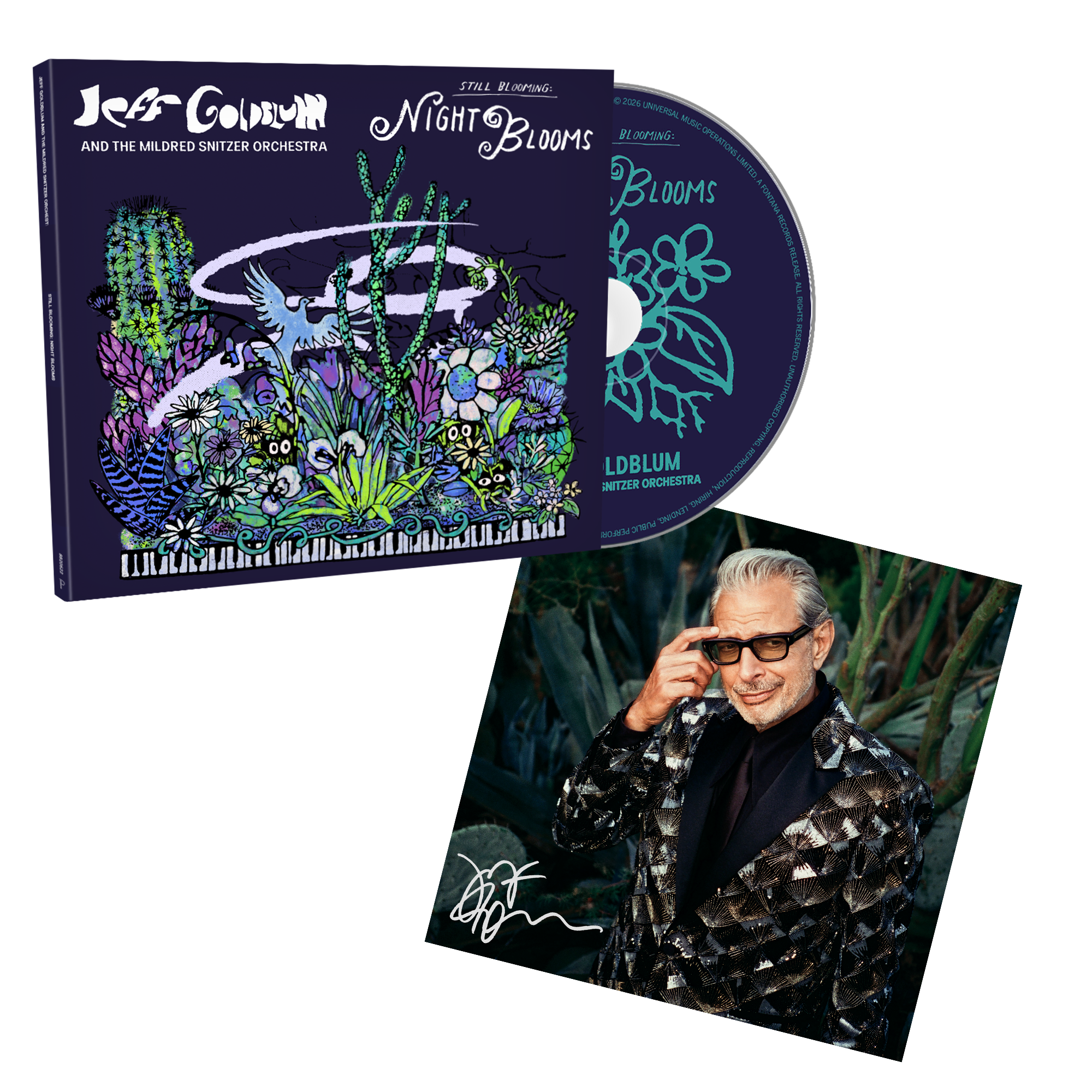 Jeff Goldblum And The Mildred Snitzer Orchestra - Night Blooms - CD (Signed)