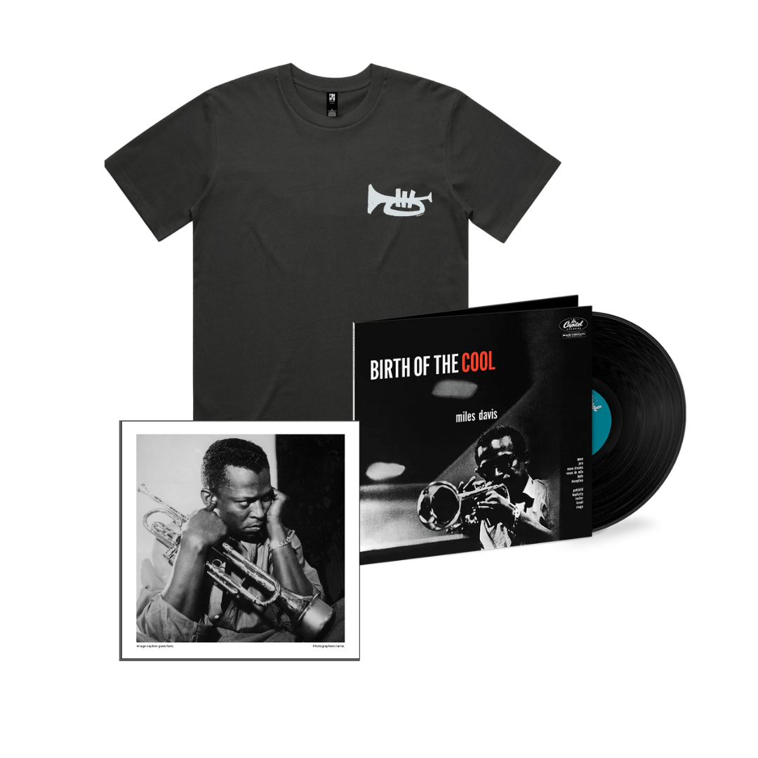 Miles Davis: Birth Of The Cool (Blue Note Tone Poet Series) 1LP + Trumpet T-Shirt + Miles Davis 12" x 12" Print