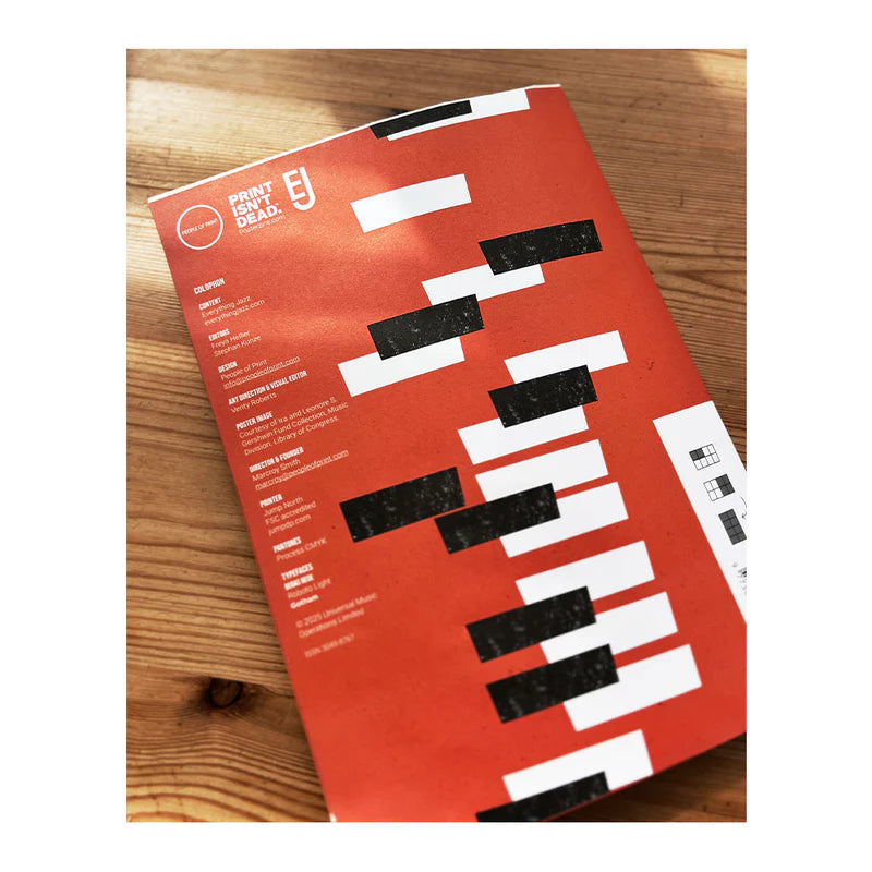 Posterzine® #02: The Piano Issue, Thelonious Monk Poster + History Of Jazz Piano 12” x 12” Print (Exclusive)