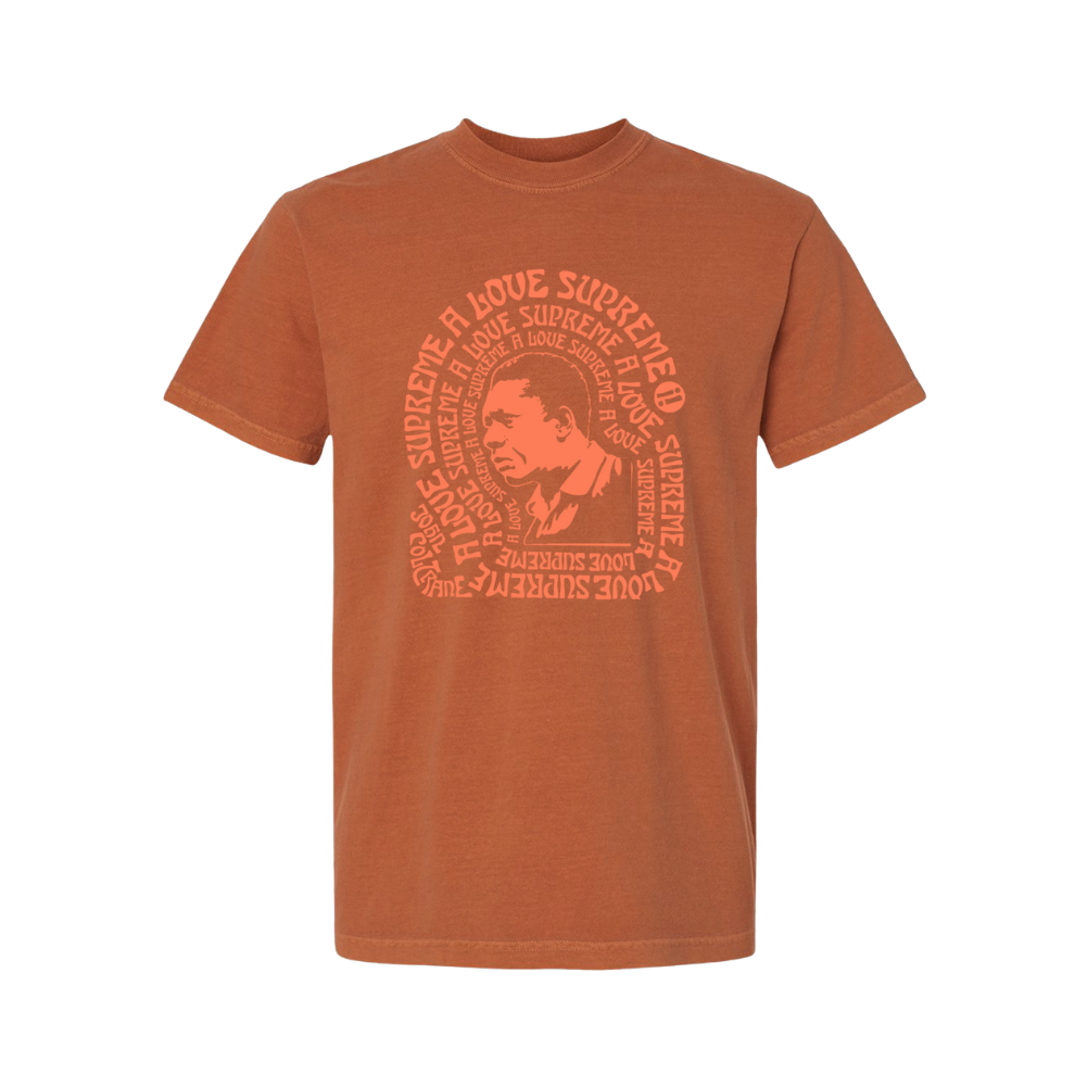 John Coltrane - A Love Supreme Spiral T-Shirt - Copper